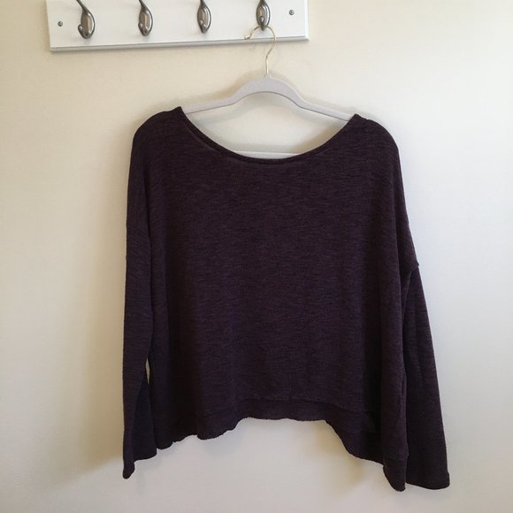 purple open back sweater - Picture 3 of 4
